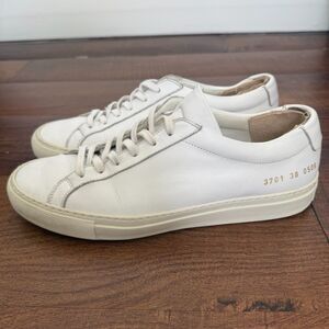 Woman by Common Projects Women Size 7.5 White Achilles Low Sneakers 3701 38 0506